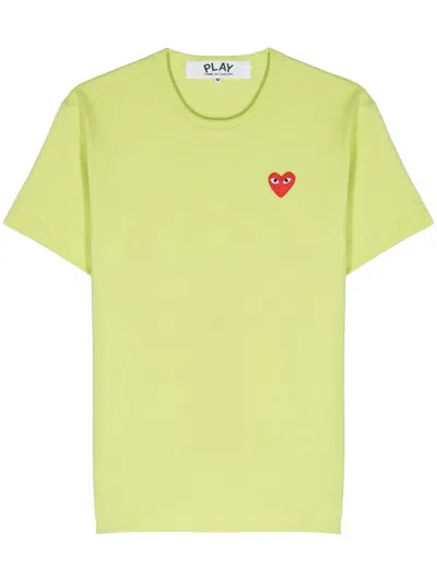 Comme Des Garçons Play Heart-patch Cotton T-shirt In 绿色