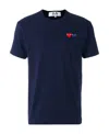 Comme Des Garçons Play Double Heart Patch Cotton Jersey T-shirt In Black