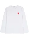Comme Des Garçons Play Heart-patch Cotton T-shirt In White