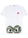 Comme Des Garçons Play Heart-patch Cotton T-shirt In White