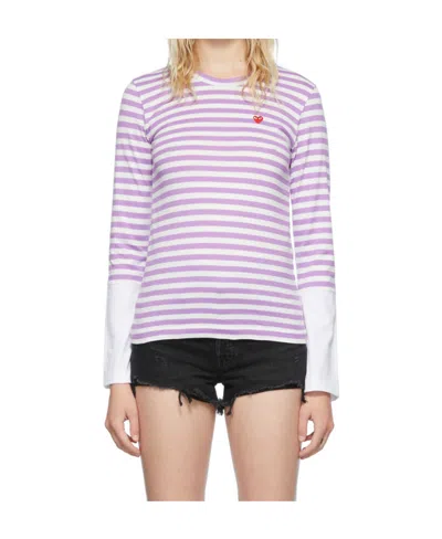 COMME DES GARÇONS PLAY HEART-PATCH COTTON T-SHIRT