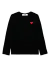 Comme Des Garçons Play Heart-patch Crew-neck Sweater In Black