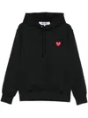 Comme Des Garçons Play Black Hoodie With Heart Logo In Black