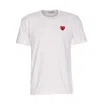 Comme Des Garçons Play Heart Logo Crewneck T-shirt In White