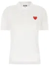 Comme Des Garçons Play Classic Polo Shirt With Red Heart Patch In White