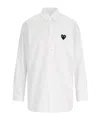 Comme Des Garçons Play Heart-patch Poplin Shirt In White