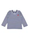 Comme Des Garçons Play Stripe-print Cotton T-shirt In White