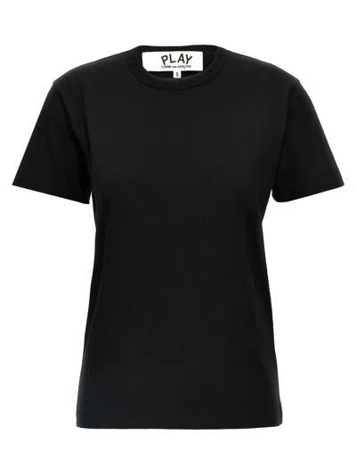 Comme Des Garçons Play Heart Patch T-shirt In Black