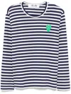 Comme Des Garçons Play Heart-patch T-shirt In Blue