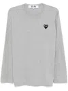 Comme Des Garçons Play Heart-patch T-shirt In Grey