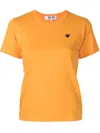 Comme Des Garçons Play Heart-patch T-shirt In Orange