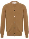 Comme Des Garçons Play Heart-patch Wool Cardigan In 中性色