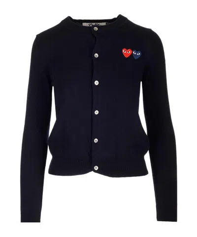 COMME DES GARÇONS PLAY COMME DES GARÇONS PLAY CREWNECK KNITTED CARDIGAN