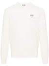 Comme Des Garçons Play Heart-patch Wool Jumper In Neutrals