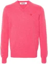 Comme Des Garçons Play Pullover Mit Herz-patch In Rosa