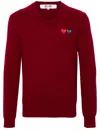 Comme Des Garçons Play Pullover Mit Herz-patch In Rot
