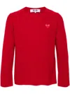 Comme Des Garçons Play Pullover Mit Herz-patch In Rot
