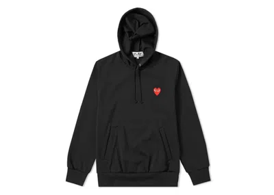 Pre-owned Comme Des Garçons Play Heart Pockets Hoodie In Black/red