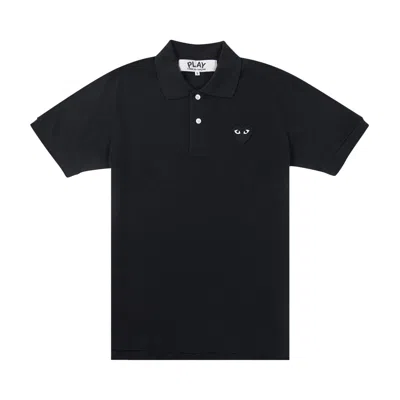 Pre-owned Comme Des Garçons Play Heart Polo 'black'