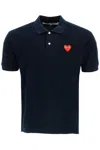 Comme Des Garçons Play Comme Des Garcons Play Polo Unisex In Cotone Nero Con Logo Cuore Rosso