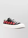 Comme Des Garçons Play Heart Print Canvas Low Top Sneakers