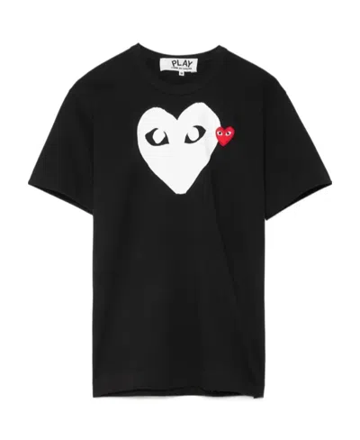 COMME DES GARÇONS PLAY HEART-PRINT COTTON T-SHIRT