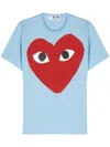 Comme Des Garçons Play Big Heart Cotton-jersey T-shirt In Blue