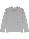 Comme Des Garçons Play Heart-print Cotton T-shirt In Grey