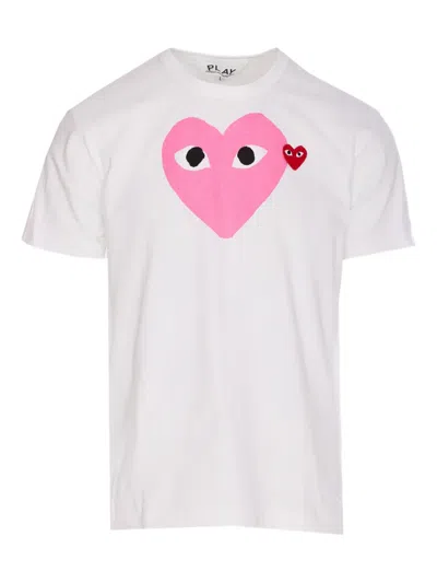COMME DES GARÇONS PLAY HEART-PRINT COTTON T-SHIRT