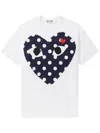 Comme Des Garçons Play Heart Print T-shirt In White