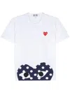 Comme Des Garçons Play T-shirt In Cotone Bianco Con Cuore Rosso Unisex In White