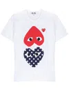 Comme Des Garçons Play Heart-print Cotton T-shirt In White