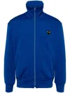 Comme Des Garçons Play Heart-print Jersey Track Jacket In Blue