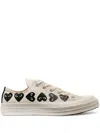 Comme Des Garçons Play Heart-print Low-top Sneakers In White