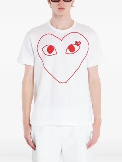 COMME DES GARÇONS PLAY HEART-PRINT T-SHIRT