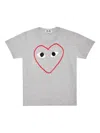 Comme Des Garçons Play Heart Sketch T-shirt In Gray