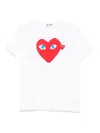 Comme Des Garçons Play Heart-print T-shirt In White