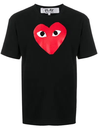 Comme Des Garçons Play Heart-print T-shirt In Black