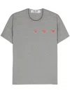 Comme Des Garçons Play Heart-print Cotton T-shirt In 灰色