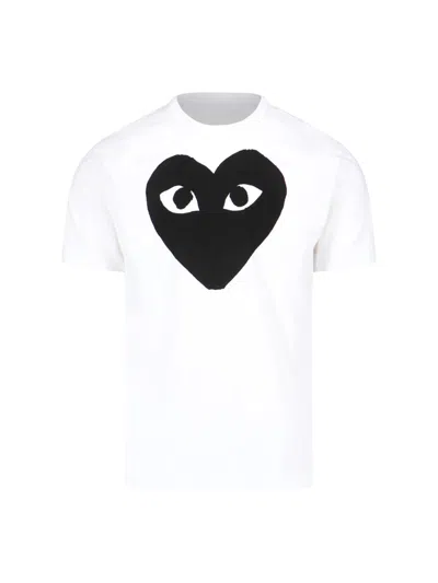 COMME DES GARÇONS PLAY HEART PRINT T-SHIRT