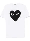 Comme Des Garçons Play Heart Print T-shirt In White