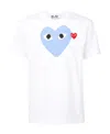 Comme Des Garçons Play Heart Print Crewneck T-shirt In White
