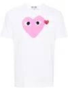 Comme Des Garçons Play Heart-printed T-shirt In White