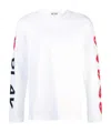 Comme Des Garçons Play Comme Des Garcons Play White Big Logo Hearts Long Sleeve T-shirt In White