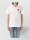 Comme Des Garçons Play Logo Embroidered T-shirt With Round Neck