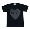 Comme Des Garçons Play Comme Des Garcons Play Heart Shape Printing Short Sleeve Tee 'black'