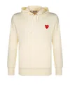 Comme Des Garçons Play Yellow Heart Patch Hoodie In Nude
