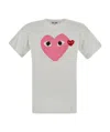 Comme Des Garçons Play Heart-shaped Decal Short-sleeve T-shirt In White