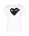 Comme Des Garçons Play Heart Print T-shirt In White