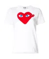 Comme Des Garçons Play Graphic Print Crew Neck Short Sleeves T-shirt In White